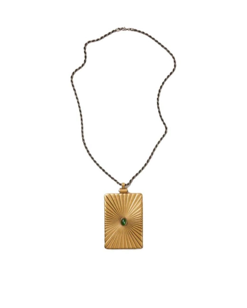 Versace Metallic Circe Locket Necklace