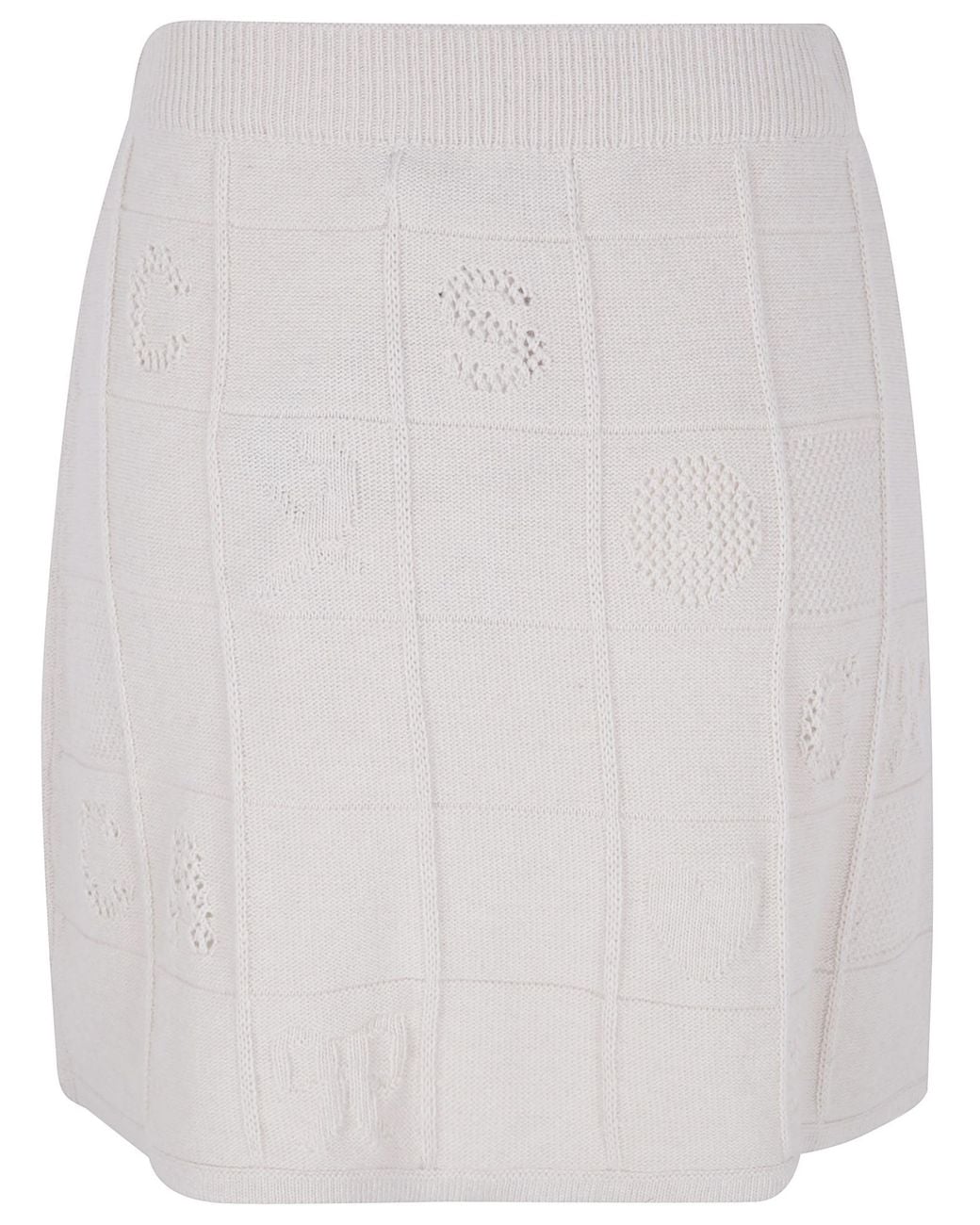 Twinset Gray Embroidery Mini Skirt