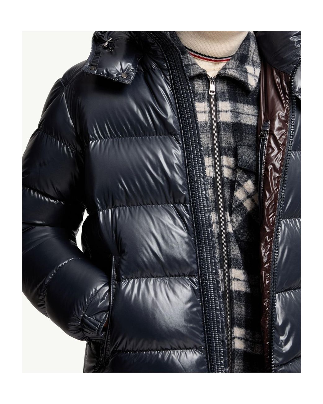 Moncler Blue Maya Zip-Up Hooded Jacket for men