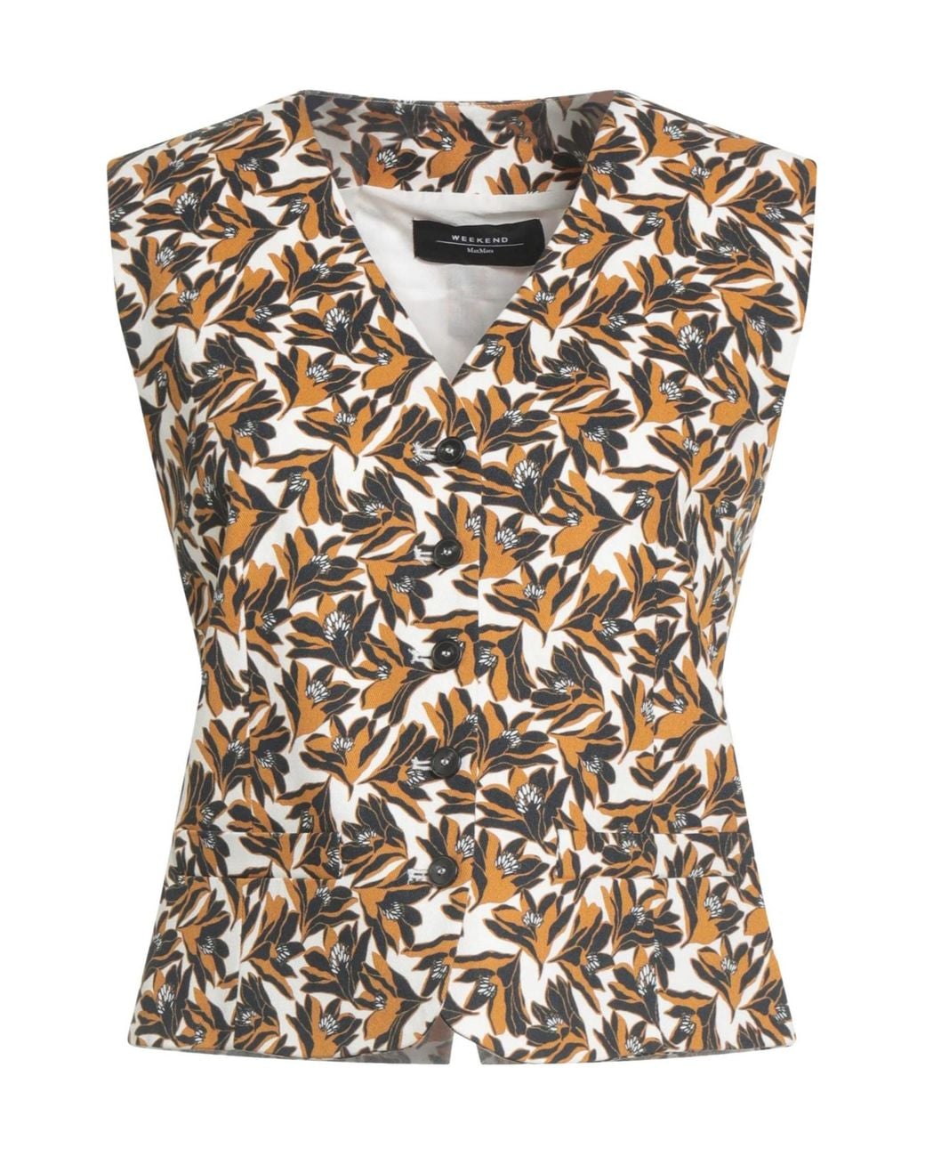 Weekend by Maxmara Yellow Floral Print Top