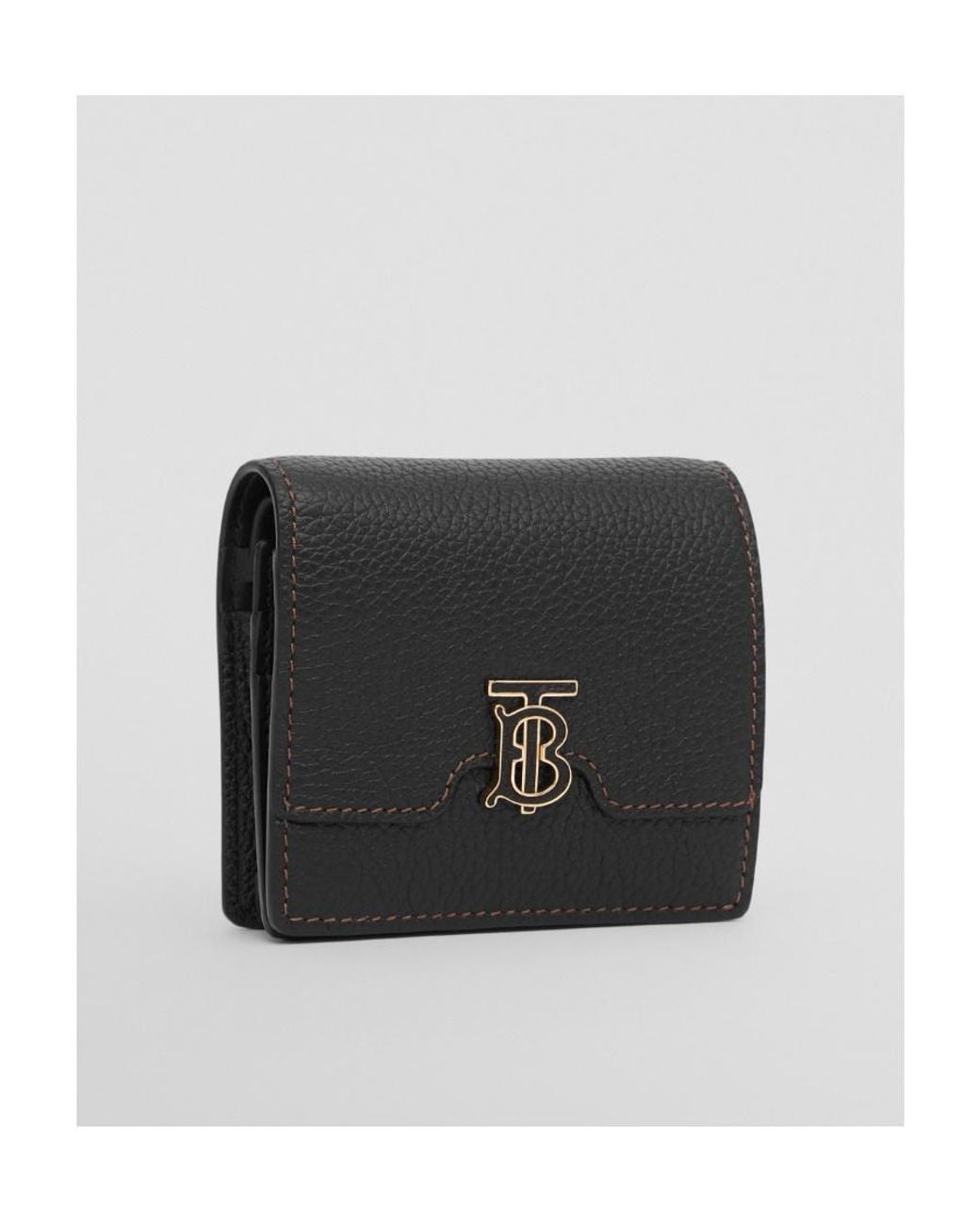 Burberry Black Logo Plaque Bi-Fold Wallet