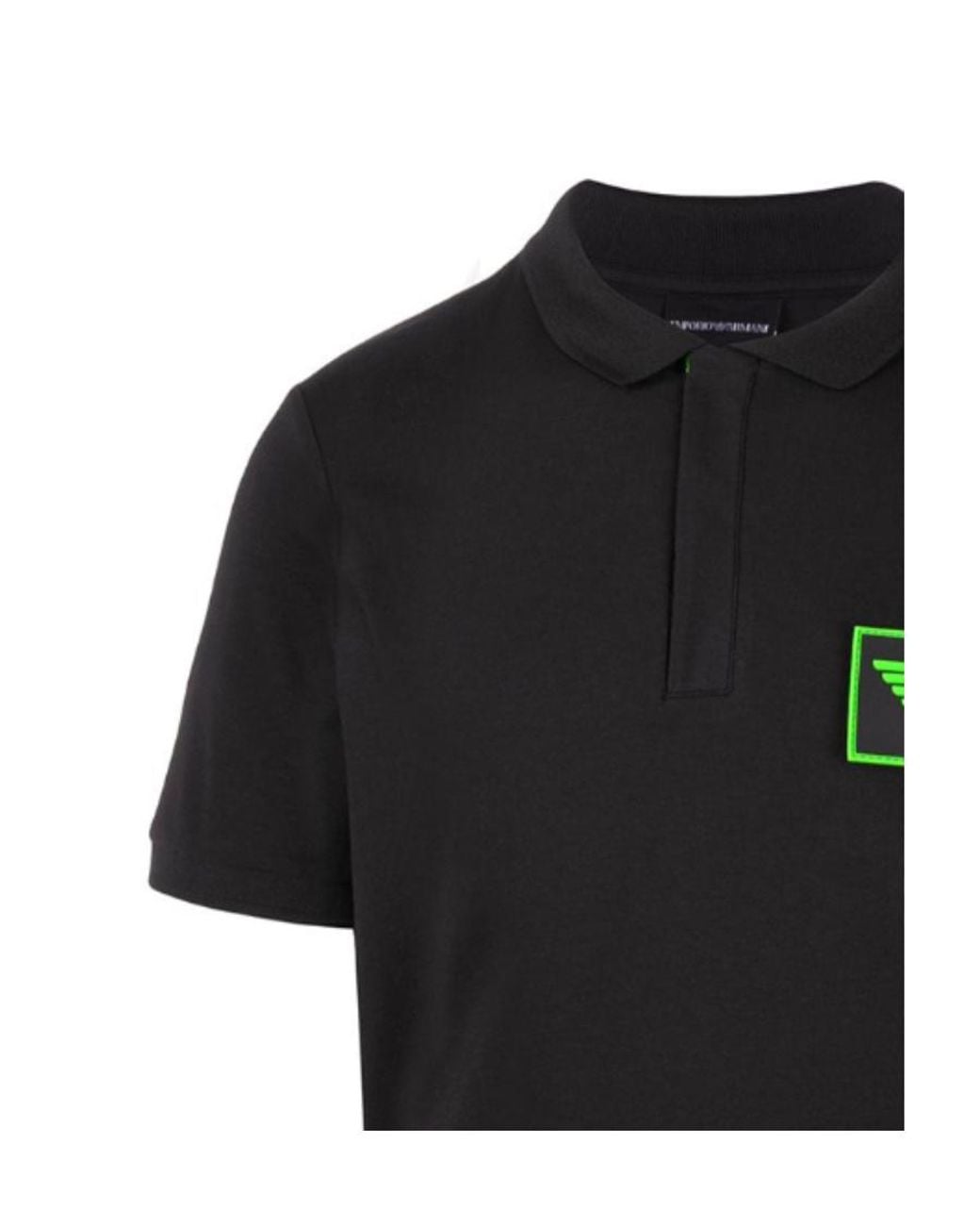 Emporio Armani Black Logo Polo Shirt for men