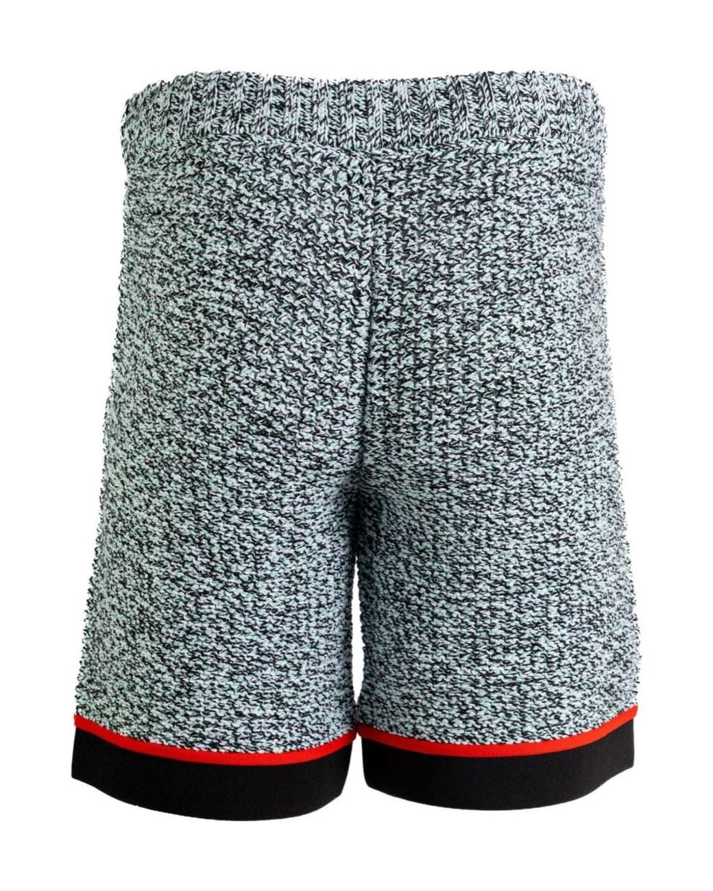 Casablanca Blue Textured Trim Shorts for men