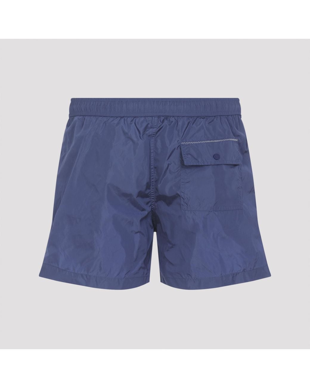 Moncler Blue ロゴパッチ スイムショーツ for men