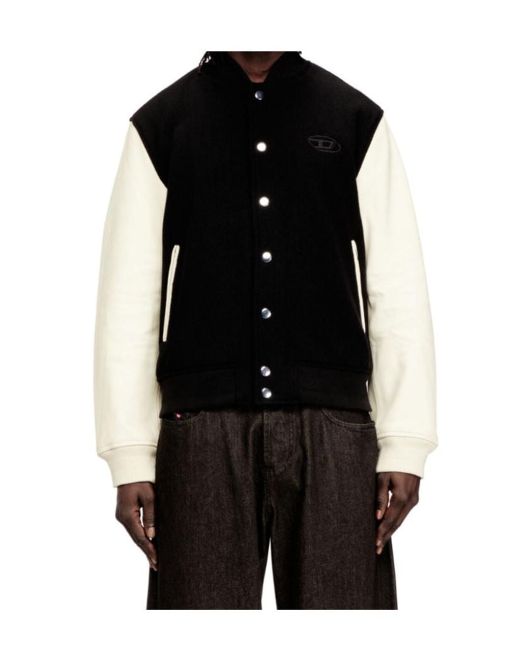 DIESEL Black Arry College Bomber Jacket for men