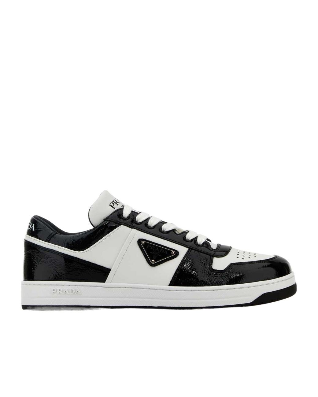 Prada Black Downtown Lace-Up Sneakers for men
