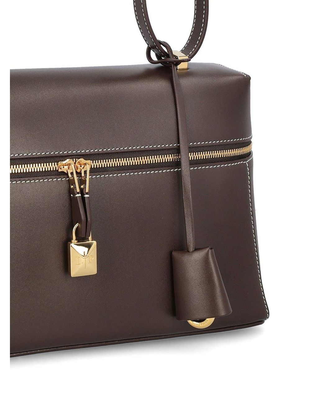 Loro Piana Black Extra Zip-Up Shoulder Bag