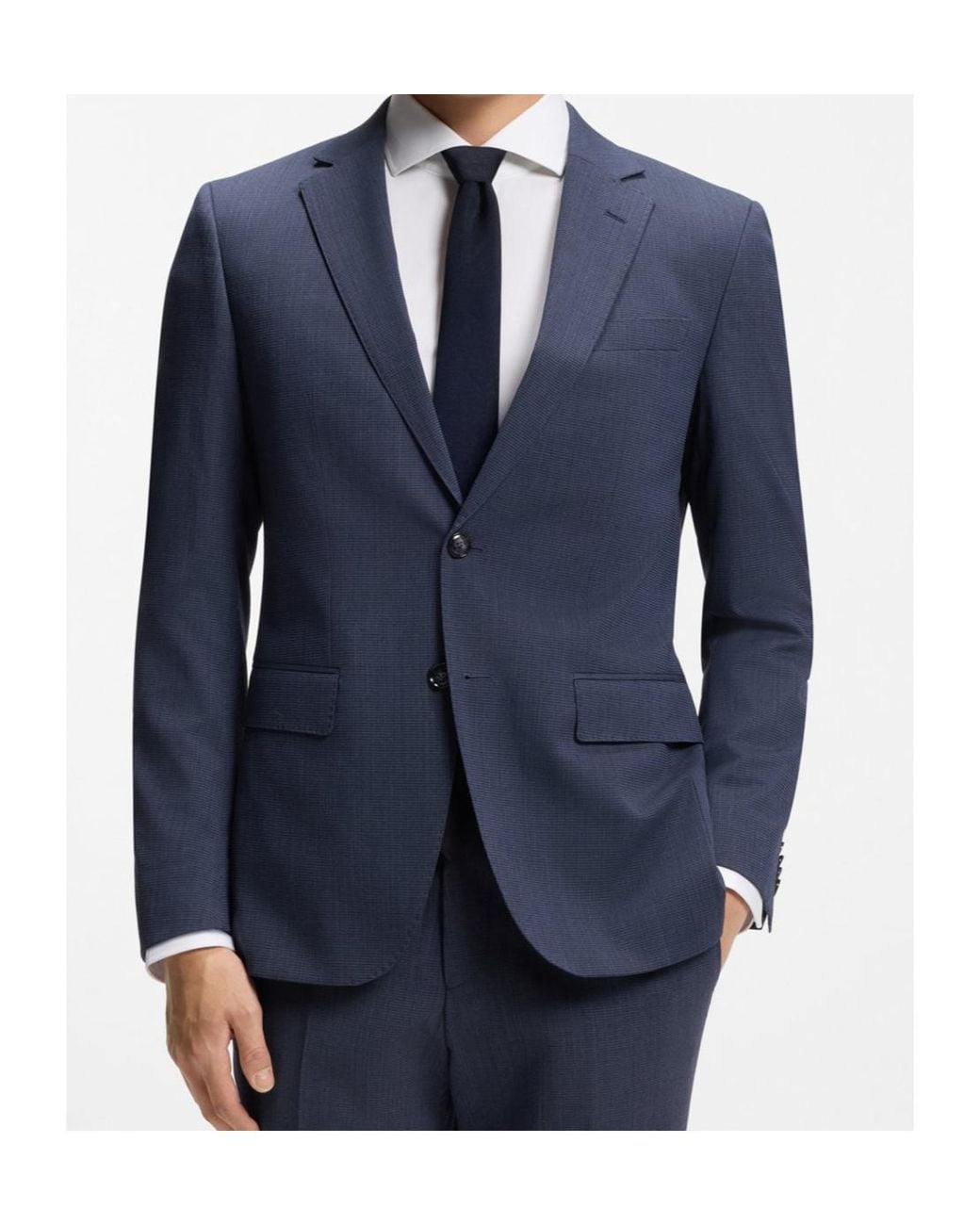Boss Blue Single Breasted Suit for men