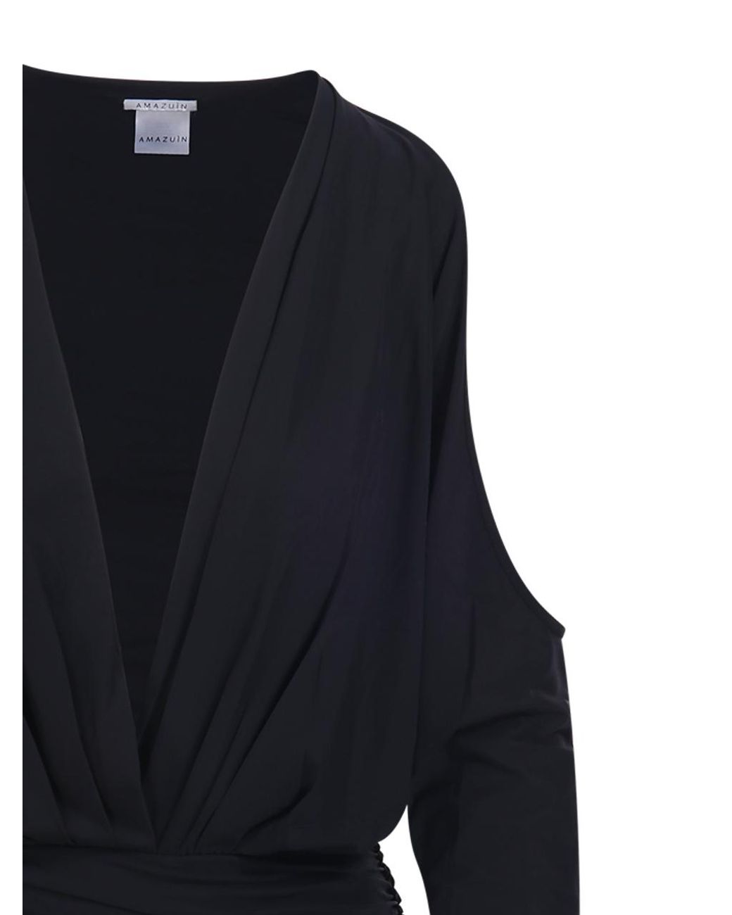 Amazuìn Blue Olivia Draped Mini Dress