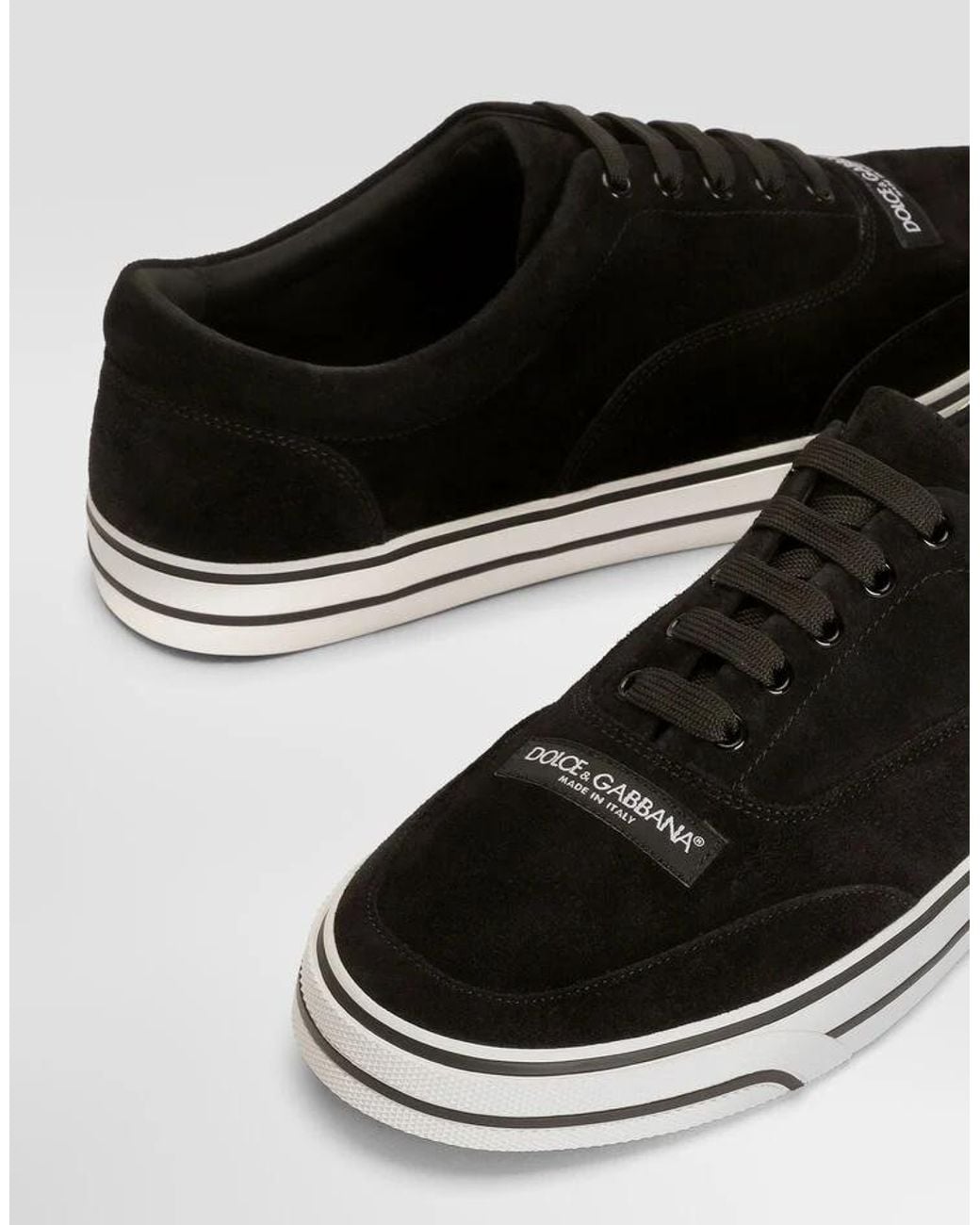 Dolce & Gabbana Black Suede Sailing Sneakers for men