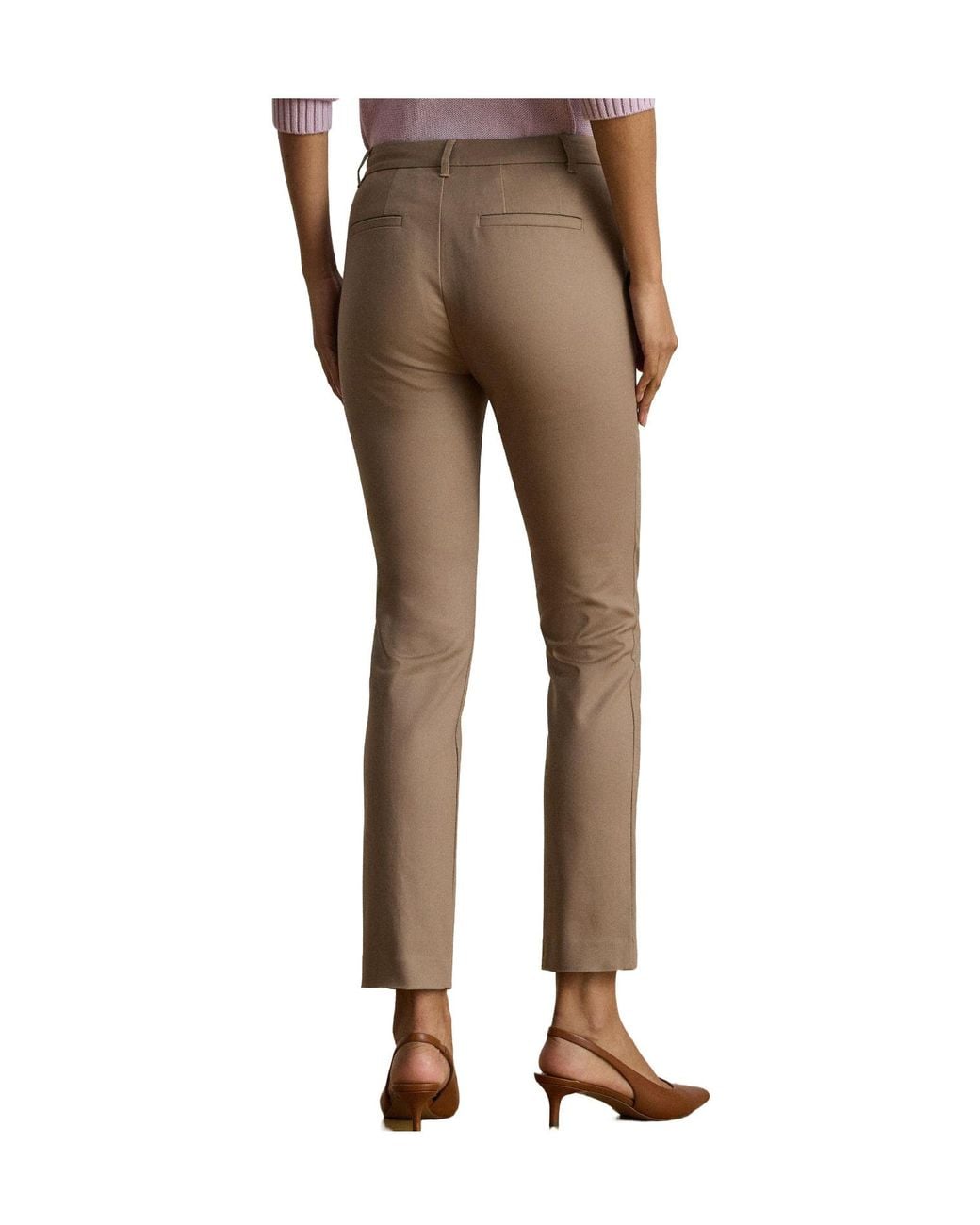 Ralph Lauren Gray Solid Color Straight Leg Trouser