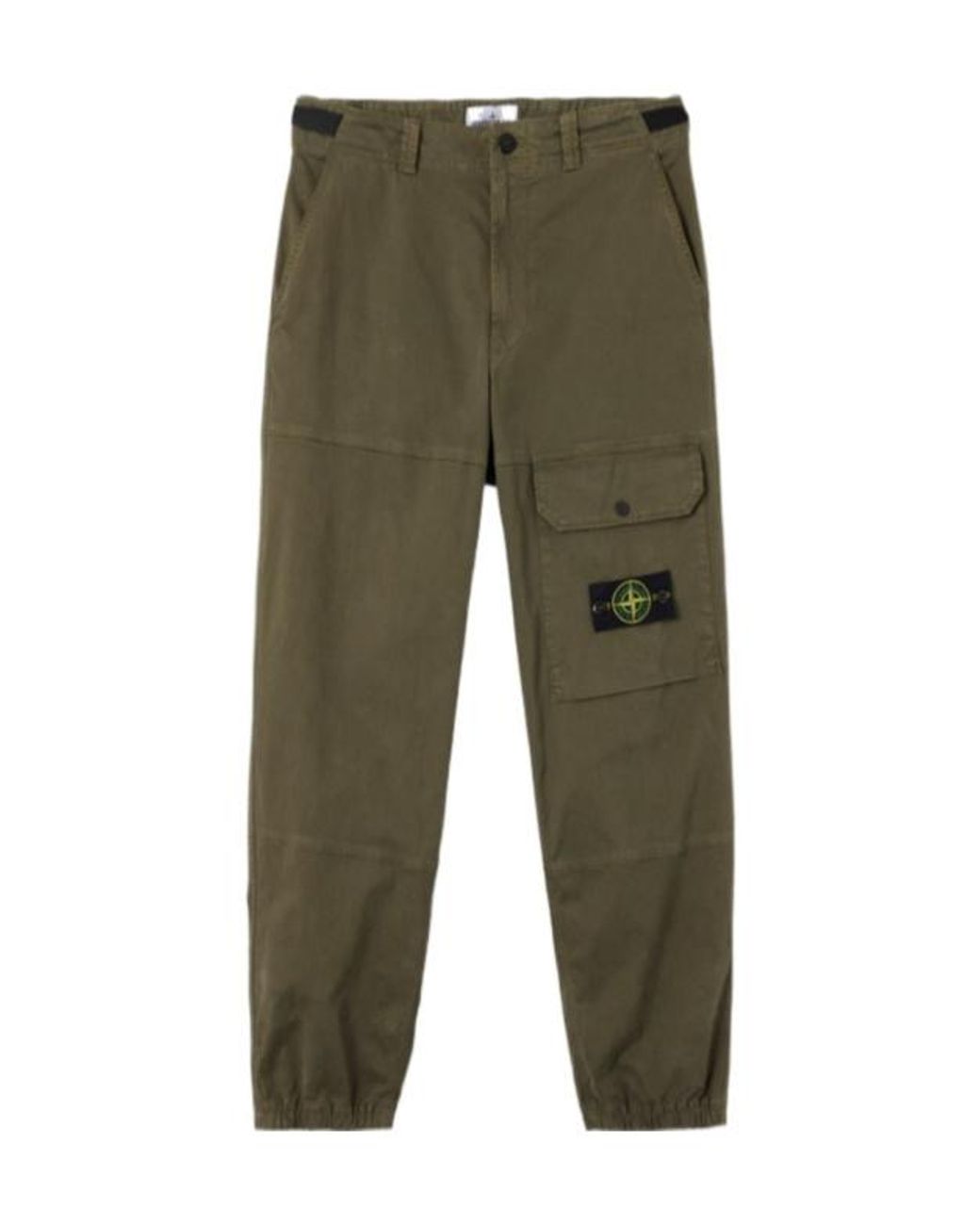 Stone Island Green Cargo Jogger Pants for men