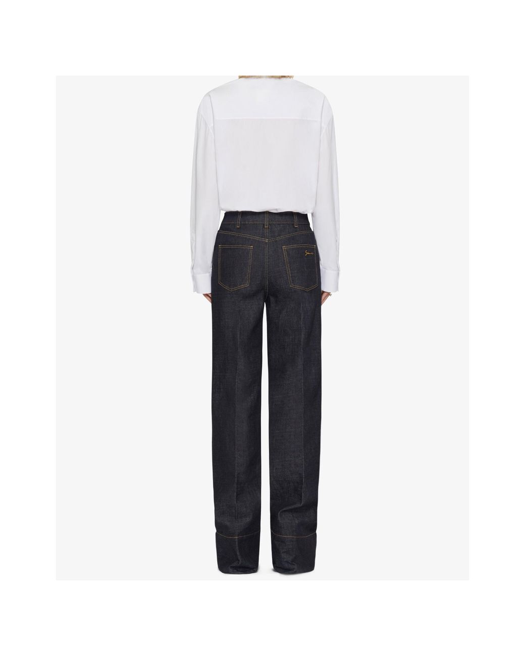 Givenchy White Oversized Collared Long-Sleeve Shirt
