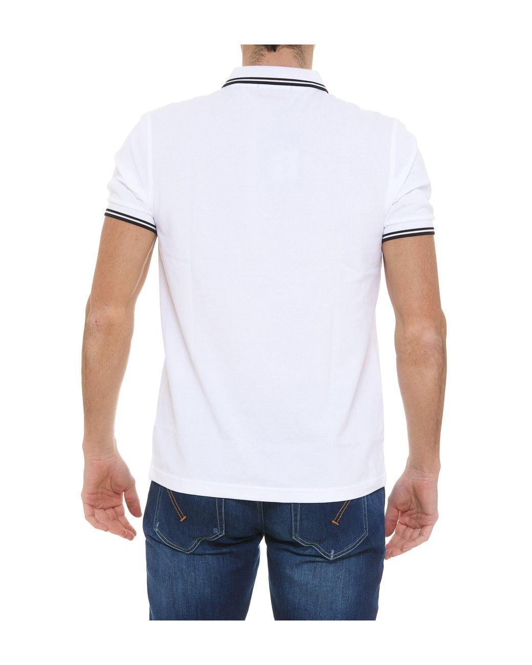 Fred Perry White Twin Tipped Piqué Polo Shirt for men