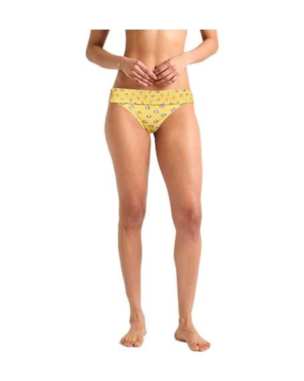 Tory Burch Yellow Floral-Print Bikini Bottoms
