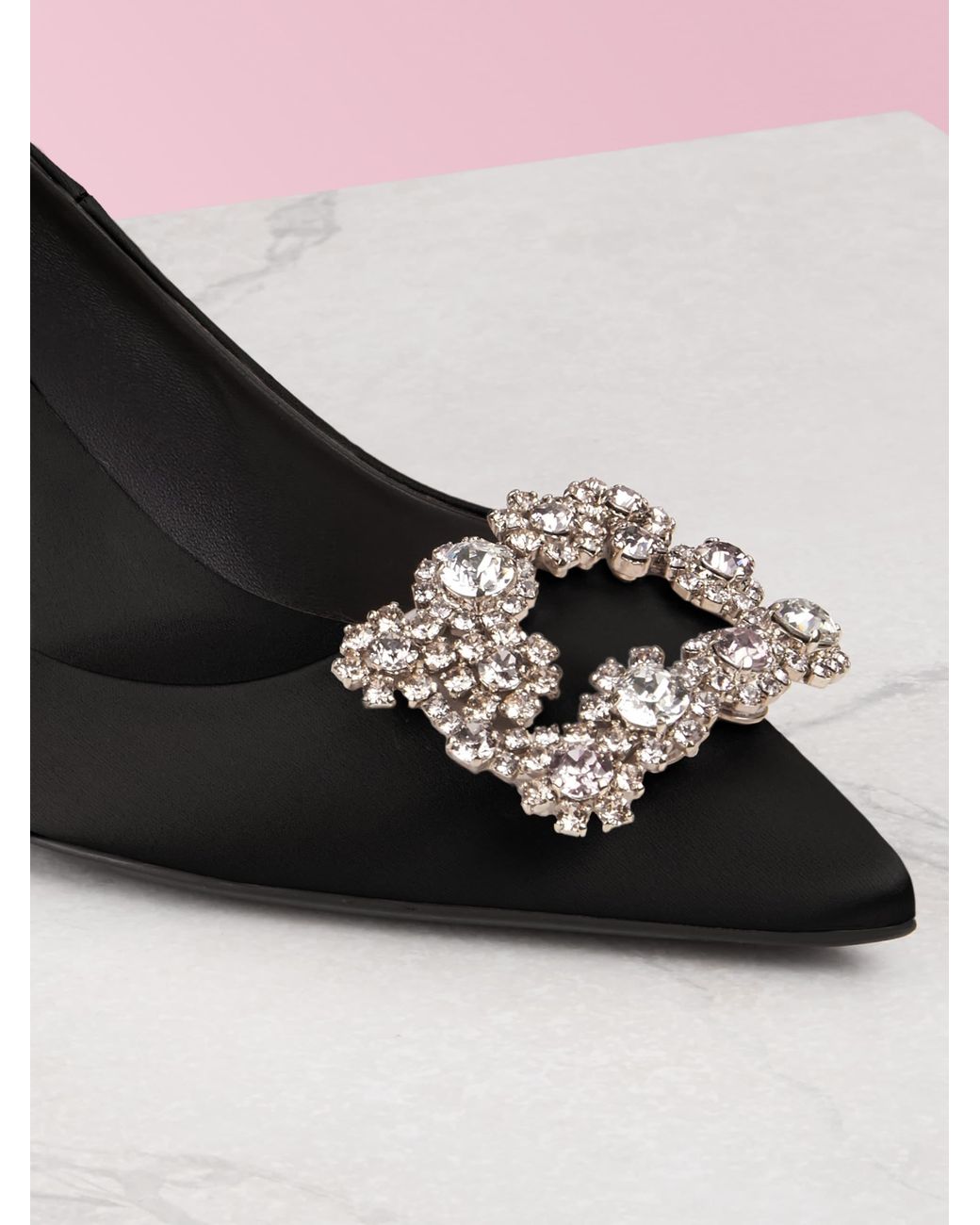 Roger Vivier Blue Embellished Pointed Toe Pumps