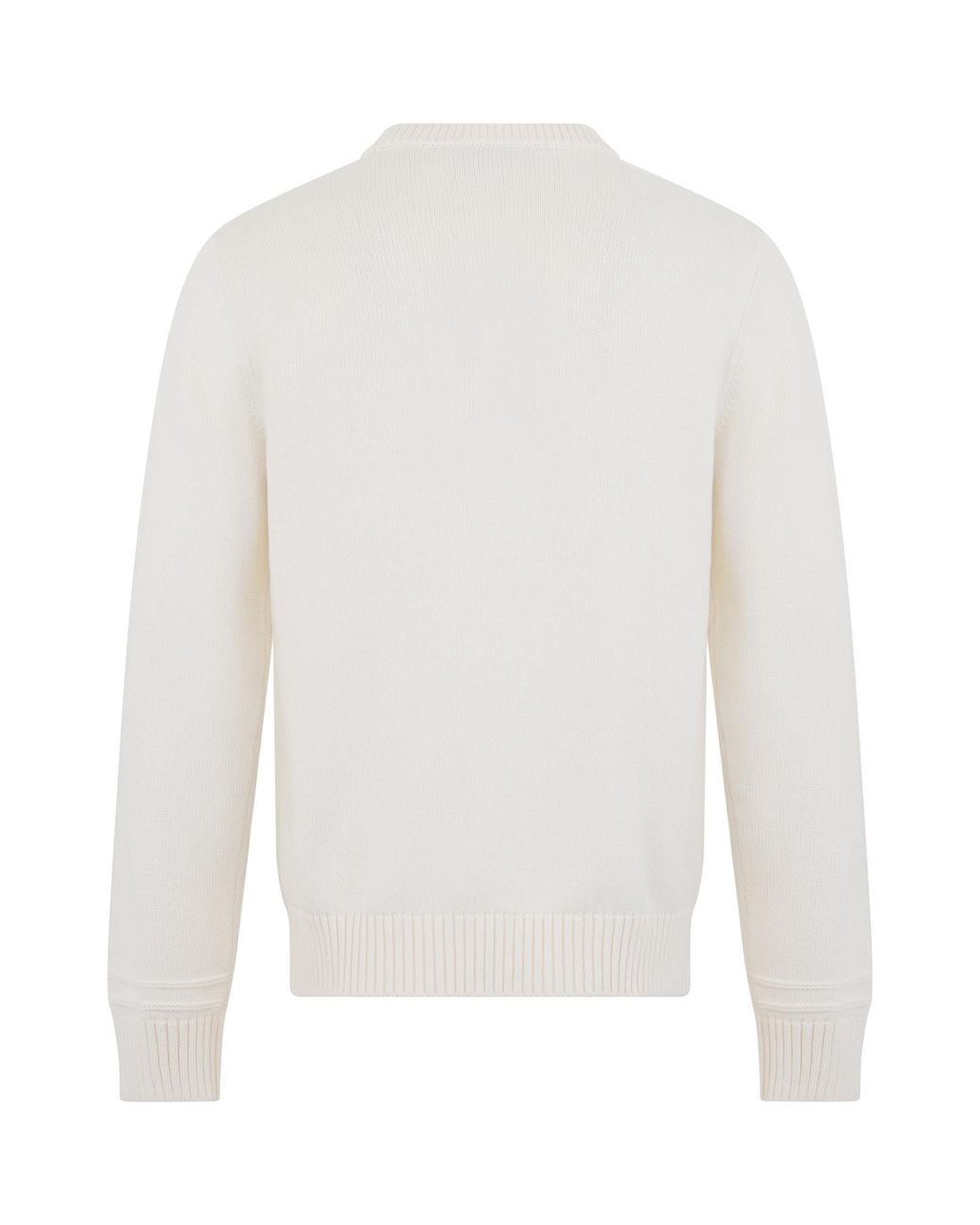Gucci White Logo Intarsia Knit Jumper for men