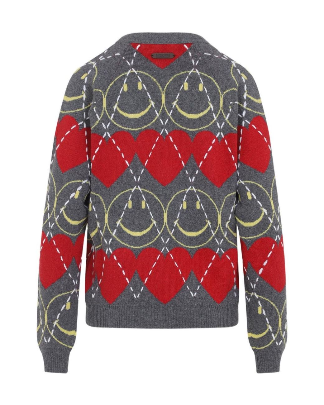 Moschino Red V-Neck Knitted Cardigan