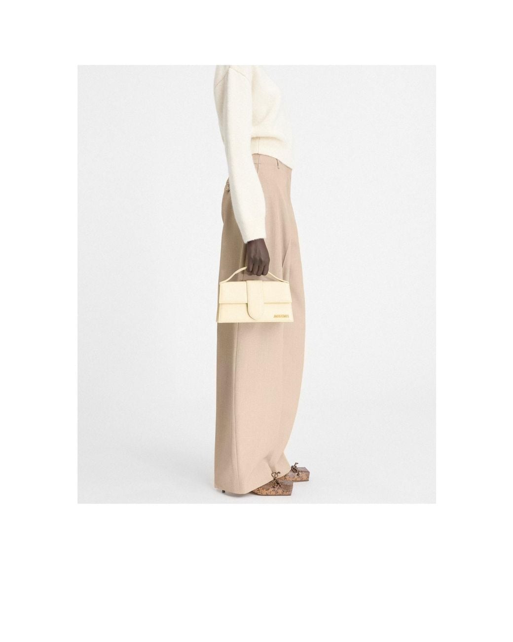 Jacquemus Natural The Large Bambino Crossbody Flap Bag