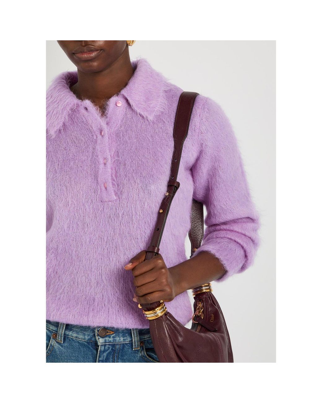 Chloé Purple Lapel Top