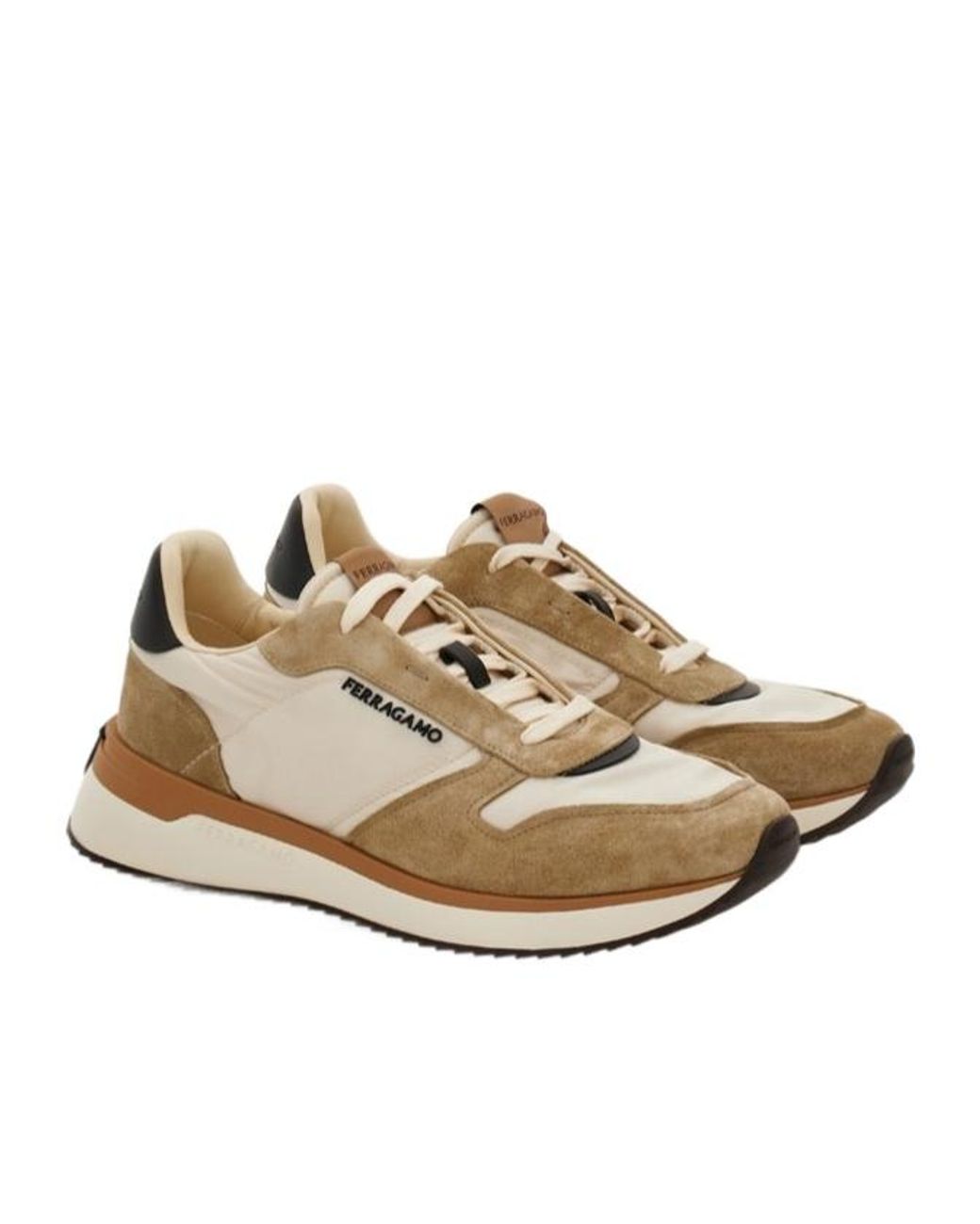Ferragamo Natural Neutrals Trainers for men