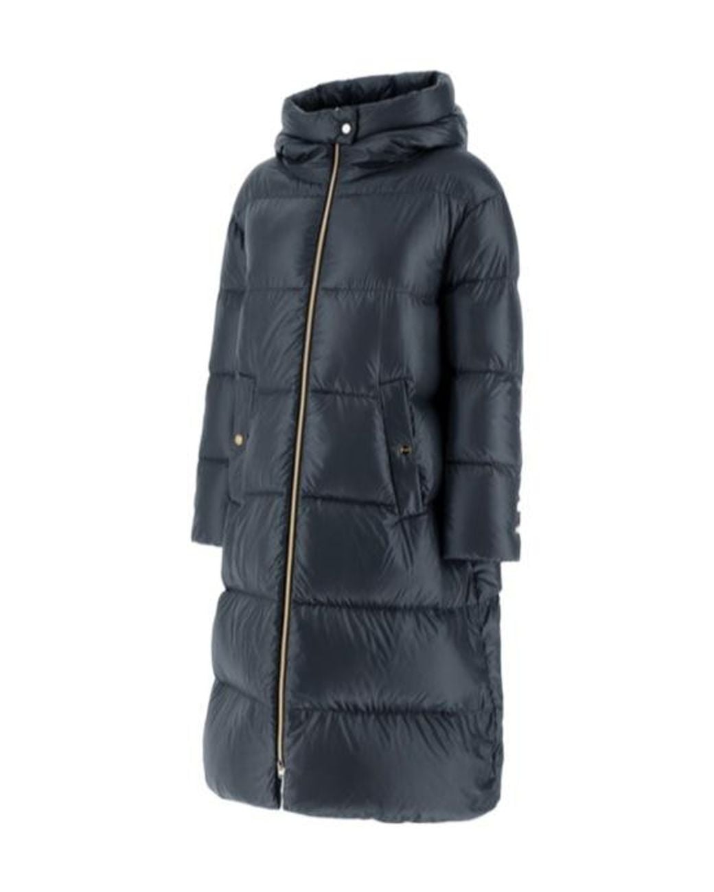 Herno Blue Hooded Down Jacket