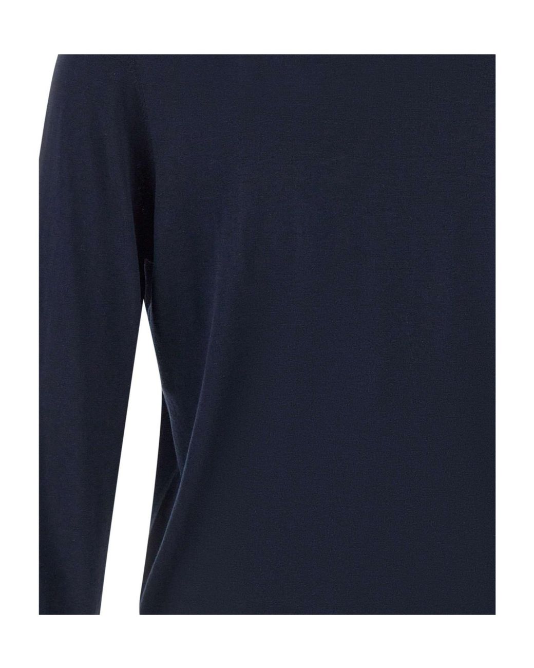 Kangra Cashmere Blue Kangra Crew Neck Knitted Sweater for men