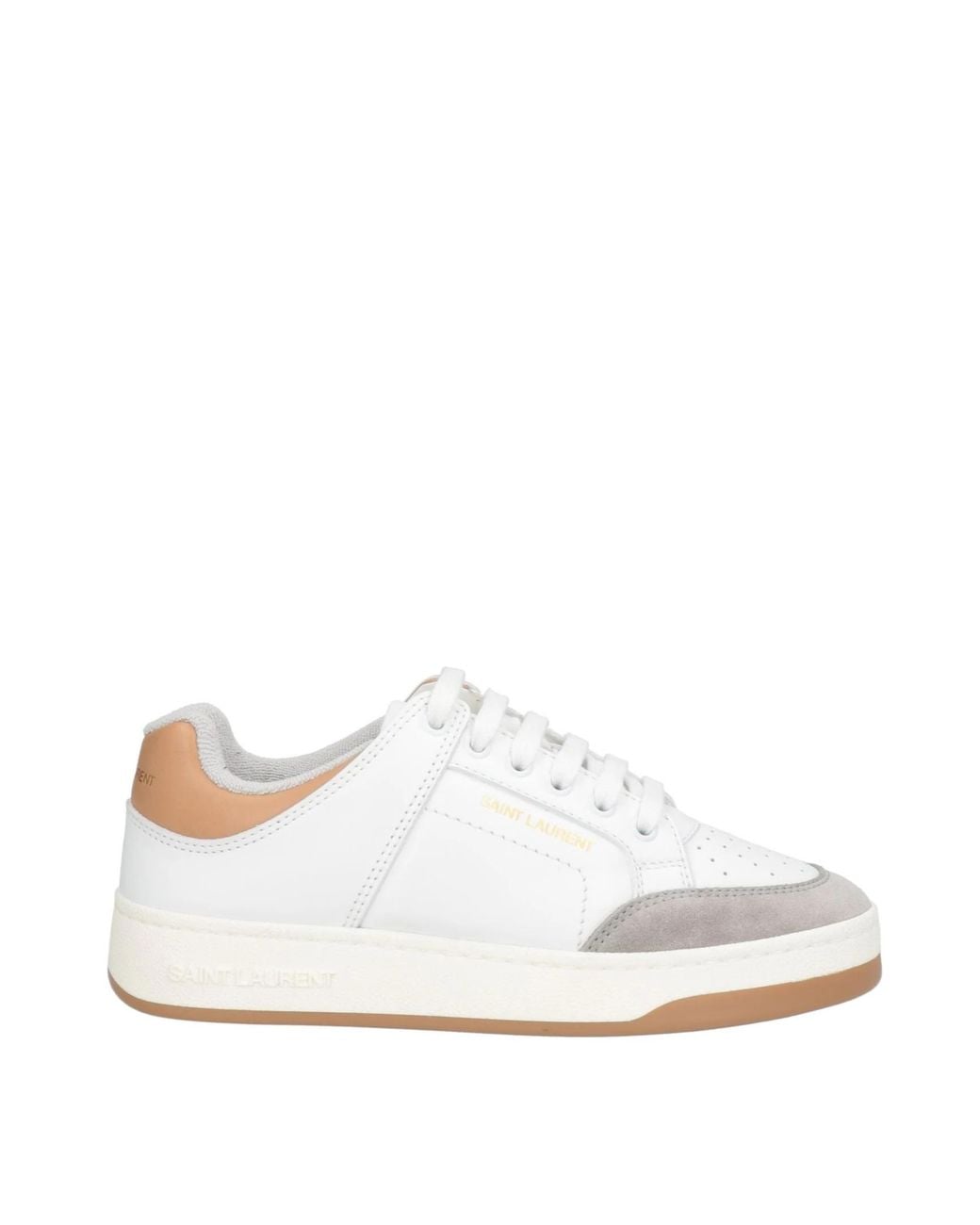 Saint Laurent White Multi-Color Low-Top Casual Shoes