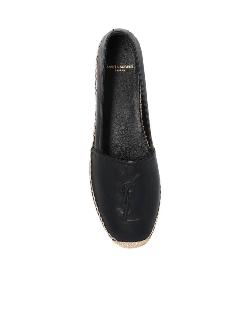Saint Laurent Gray Cassandre Slip-On Espadrilles