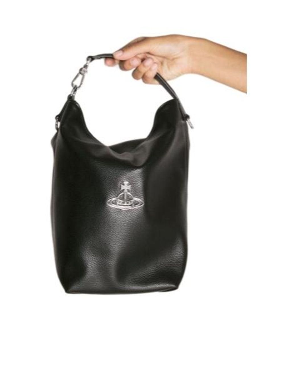 Vivienne Westwood White Logo Plaque Bucket Bag