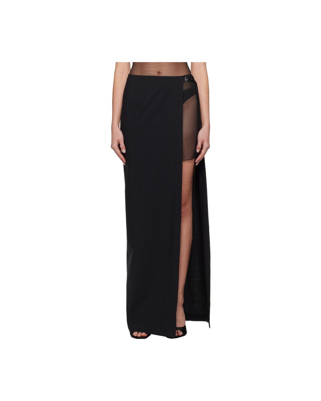 Nensi Dojaka Black Asymmetric Skirt