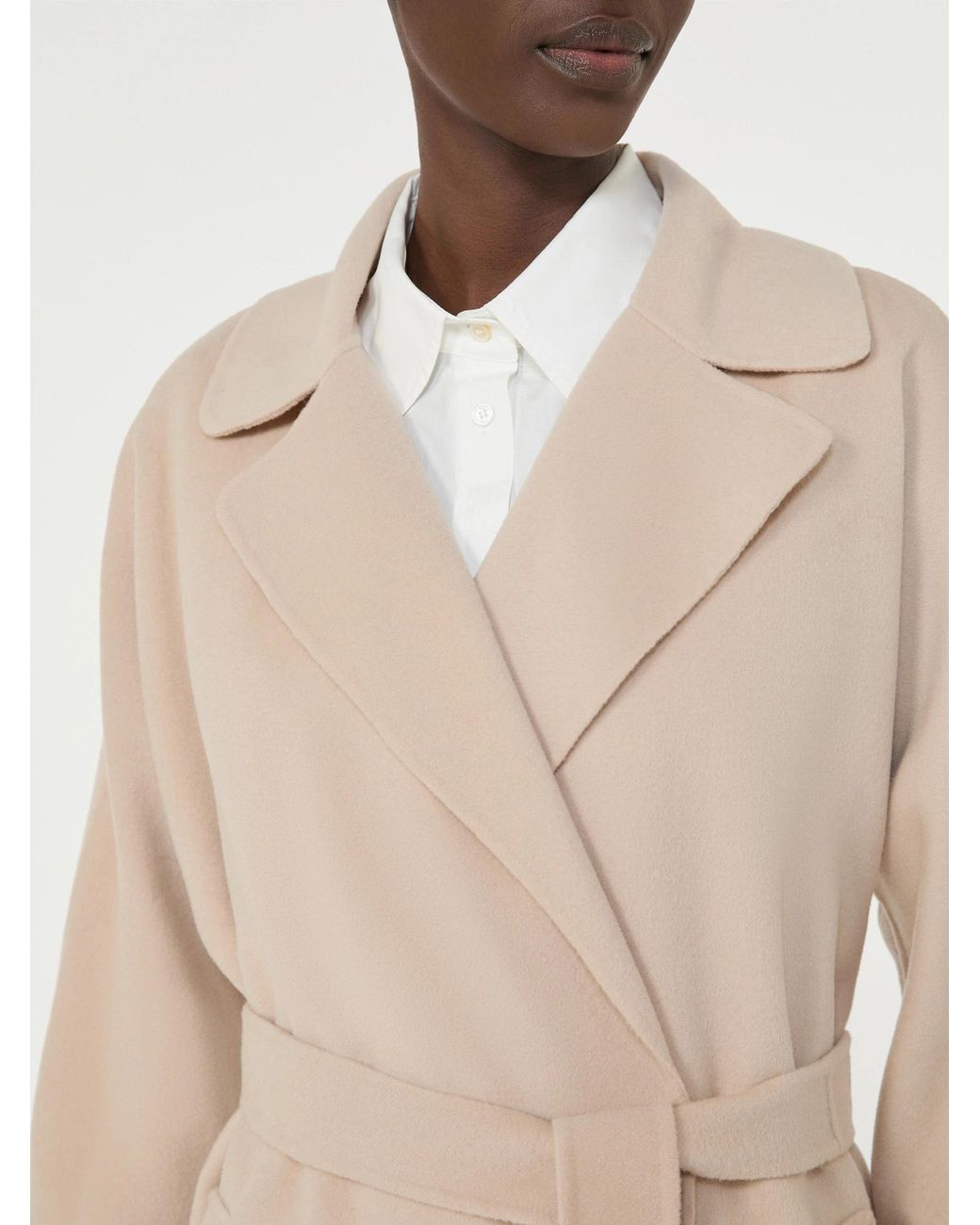Weekend by Maxmara Natural Wool-Blend Belted Coat