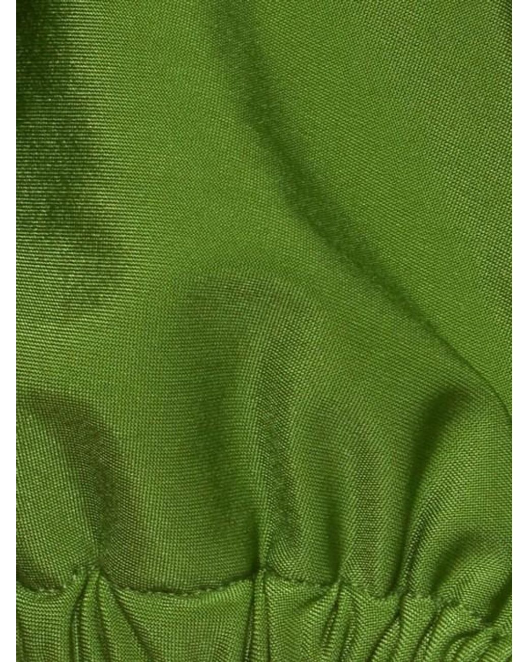 Christopher Esber Green Tie Front Back Bikini Top