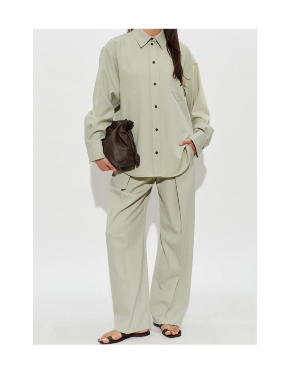 Victoria Beckham White Relaxed Pocket Shirt