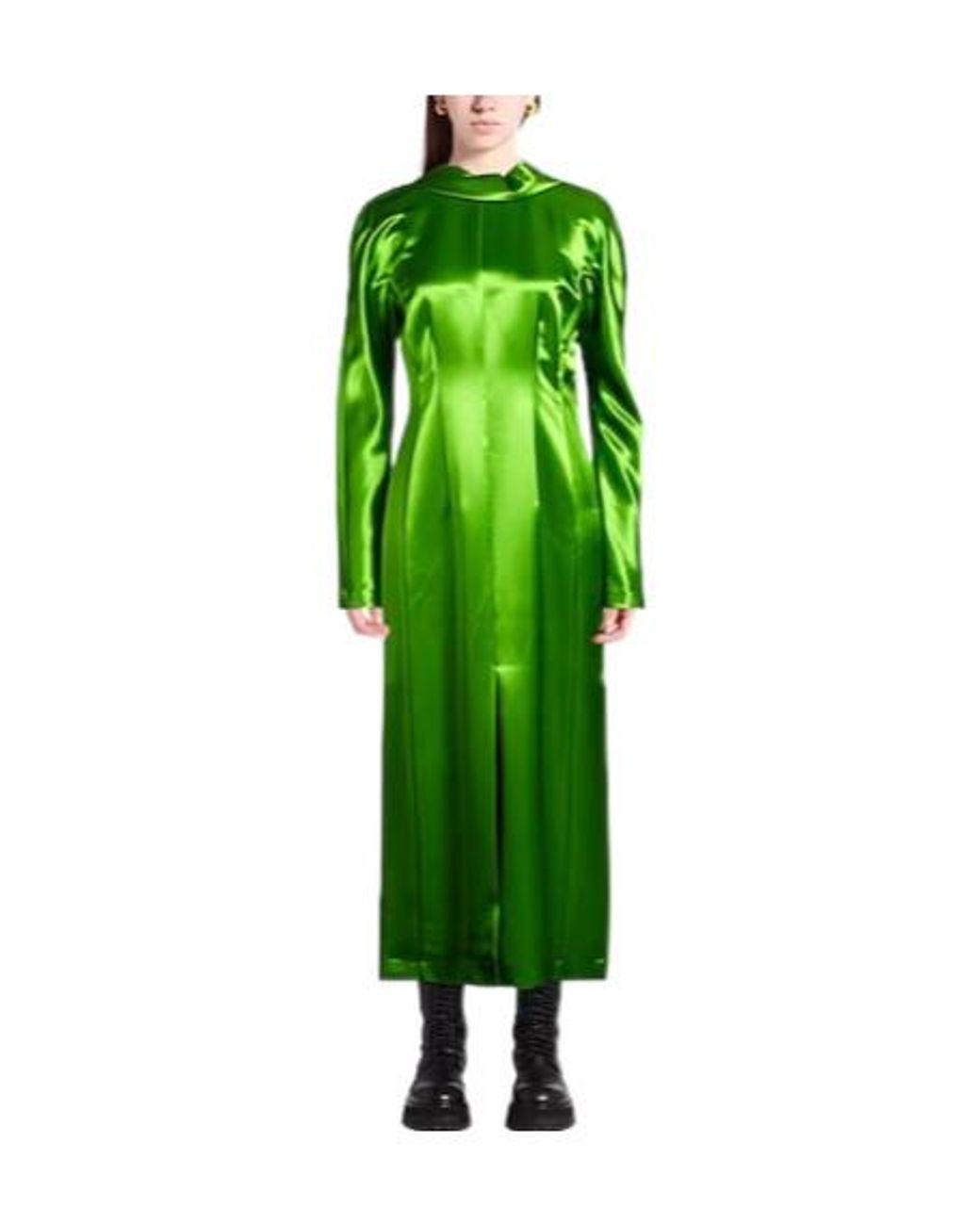 Tory Burch Green Satin Dress