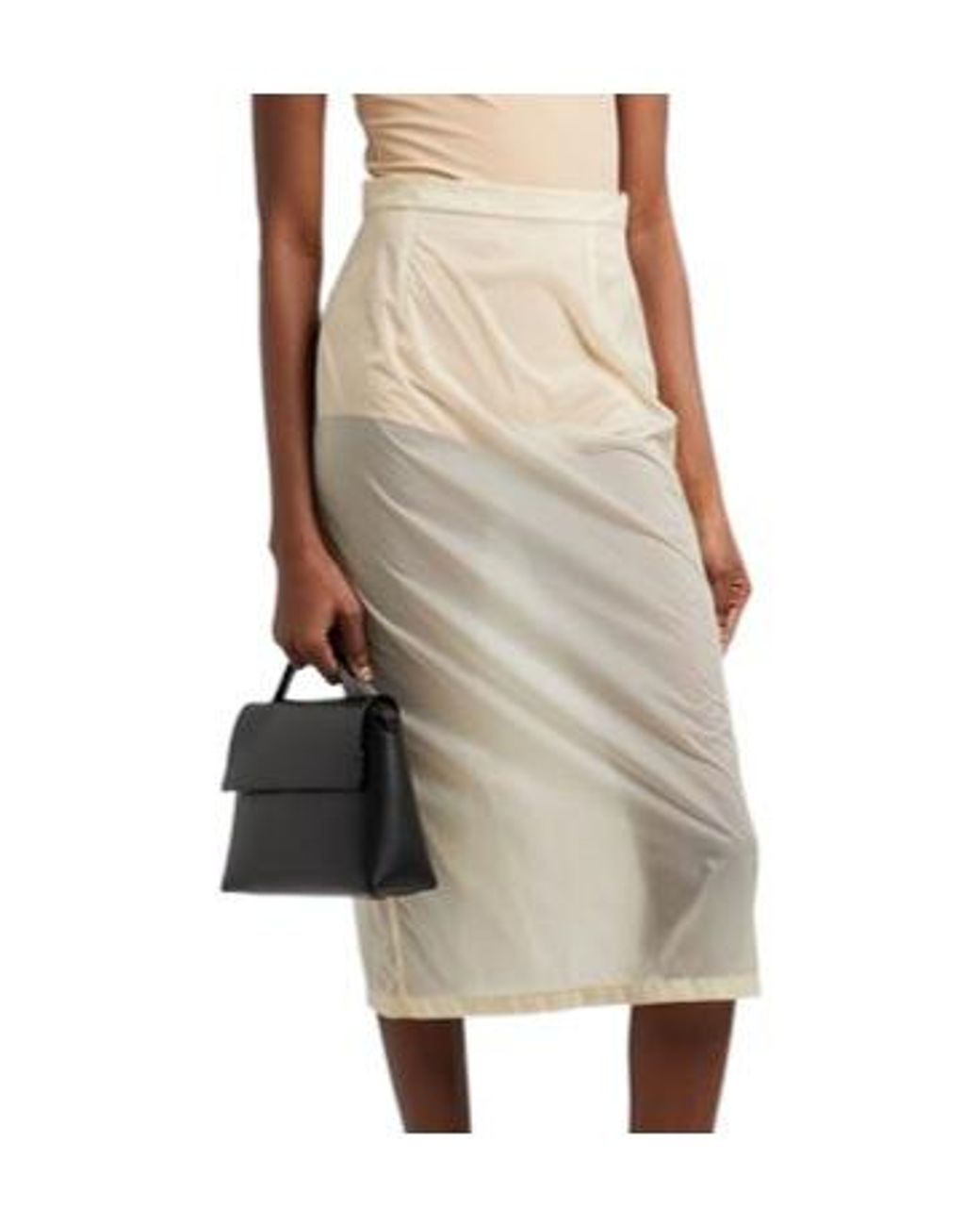 Maison Margiela White Simple Solid-Color A-Line Skirt