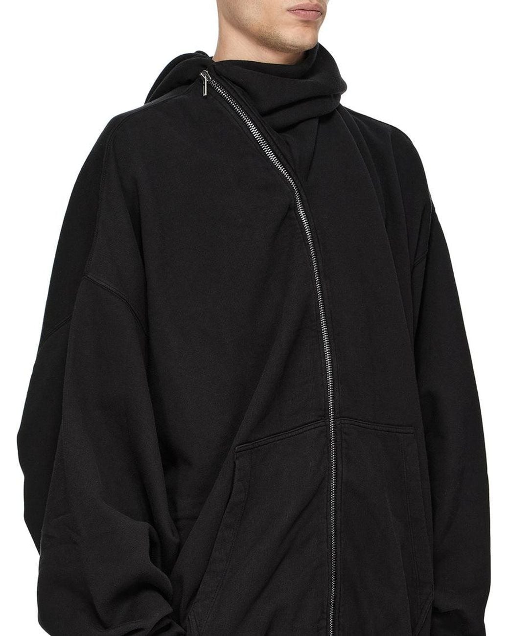 Rick Owens Black Mountain Hun Zip Hoodie for men