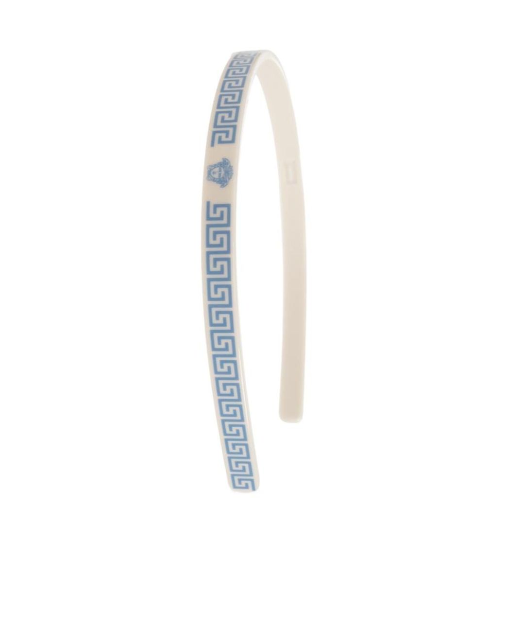 Versace White Greca Pattern Headband