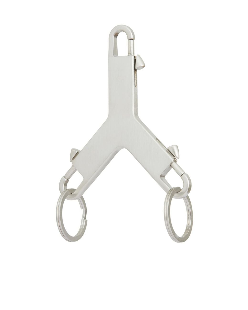 Rick Owens White Solid Color Keychain for men