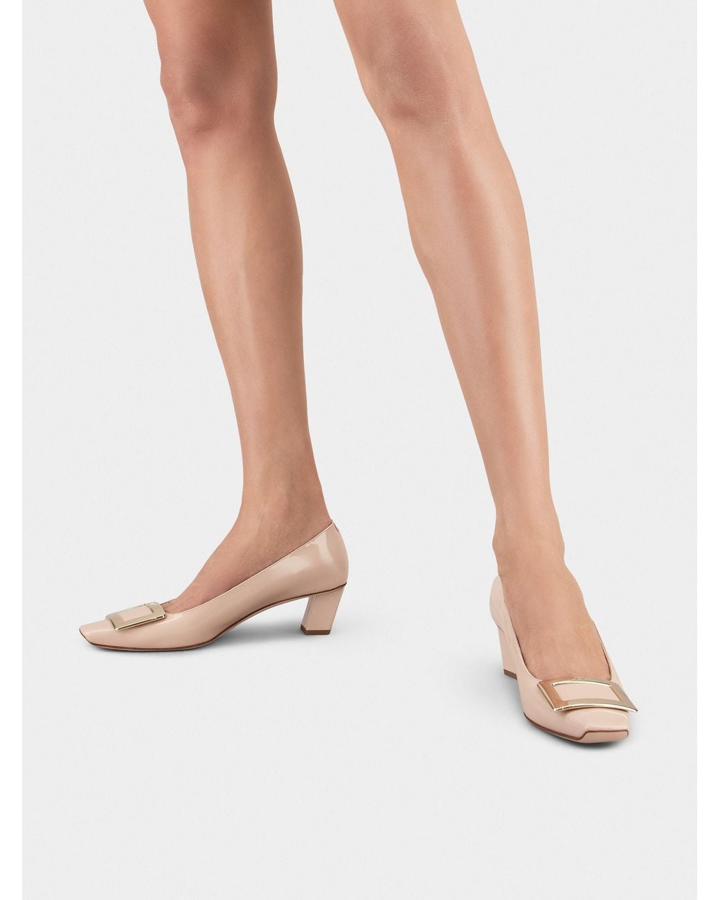 Roger Vivier Pink Belle Vivier Buckle Pumps