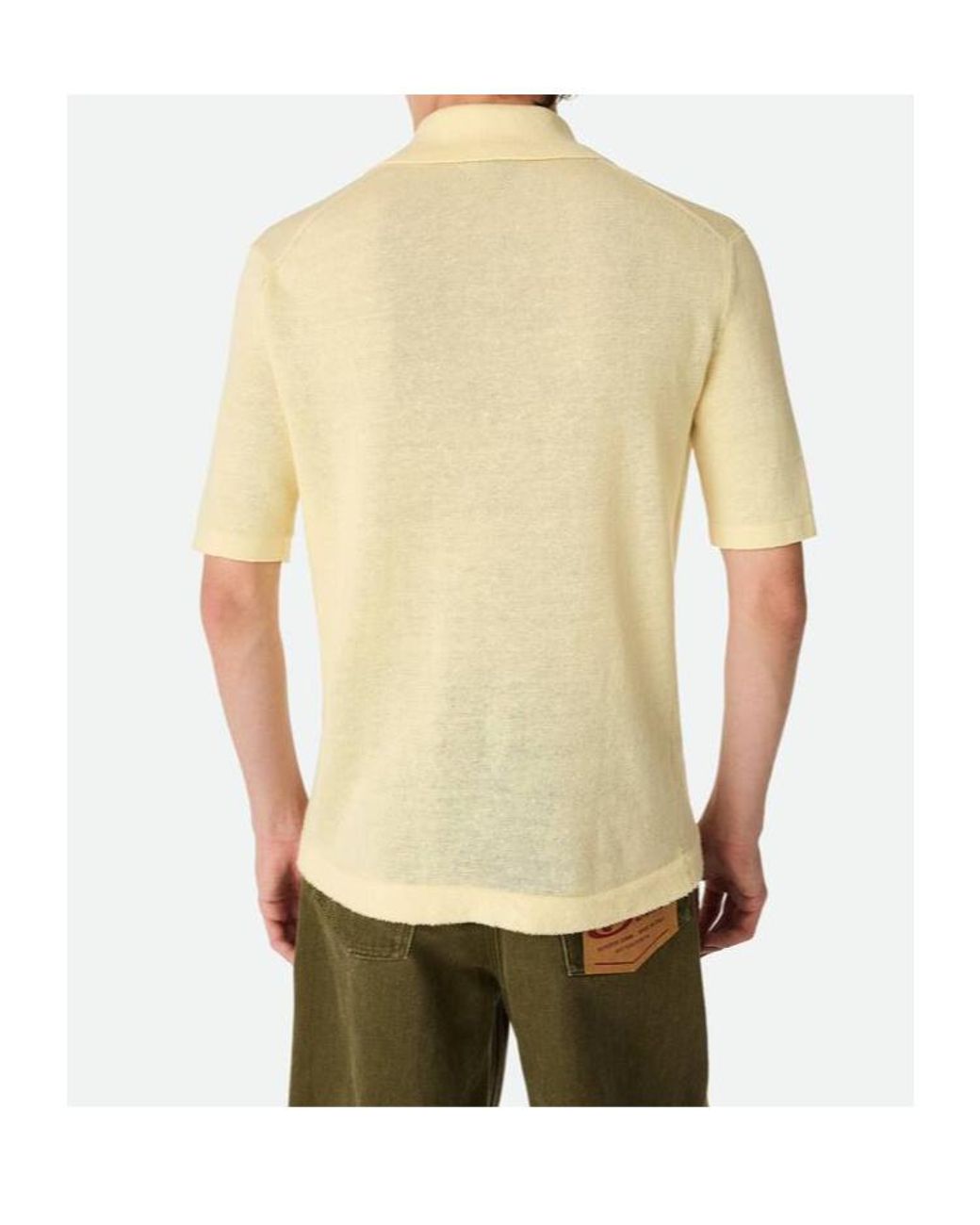 Bottega Veneta Green Short-Sleeved Regular Fit Polo Shirt for men