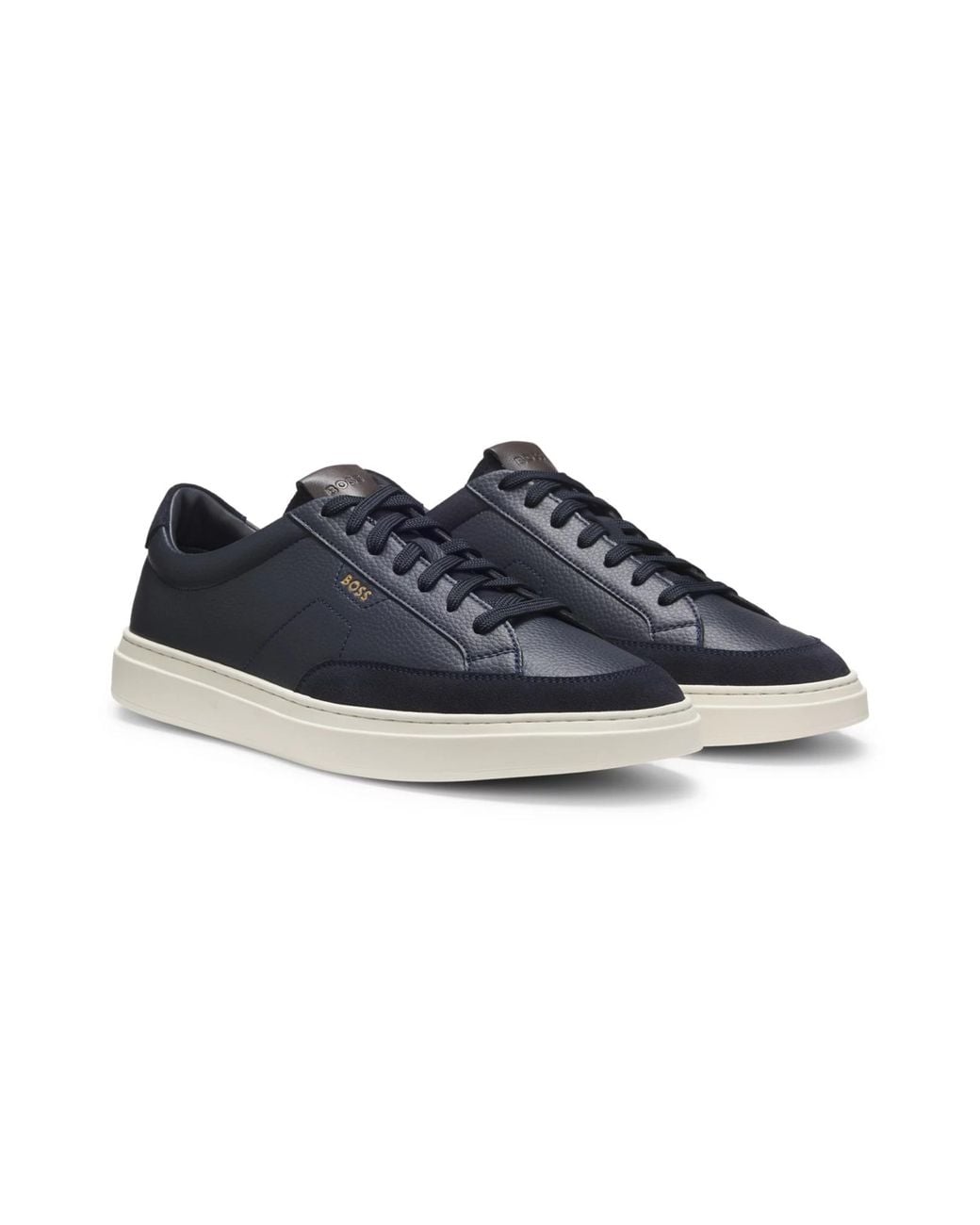 Boss Blue Logo Detail Sneakers for men