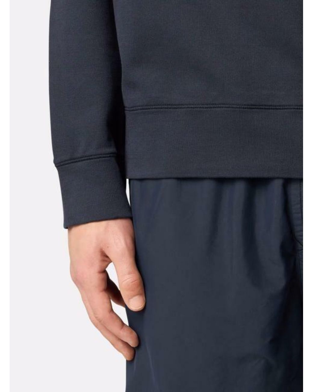 Stone Island Blue Compass Patch Crewneck Sweatshirt for men