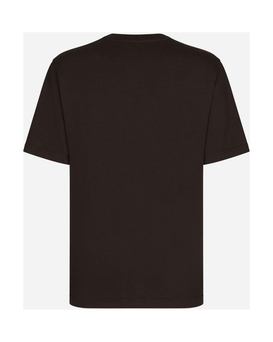 Dolce & Gabbana Black Cotton Pocket-Detail T-Shirt for men