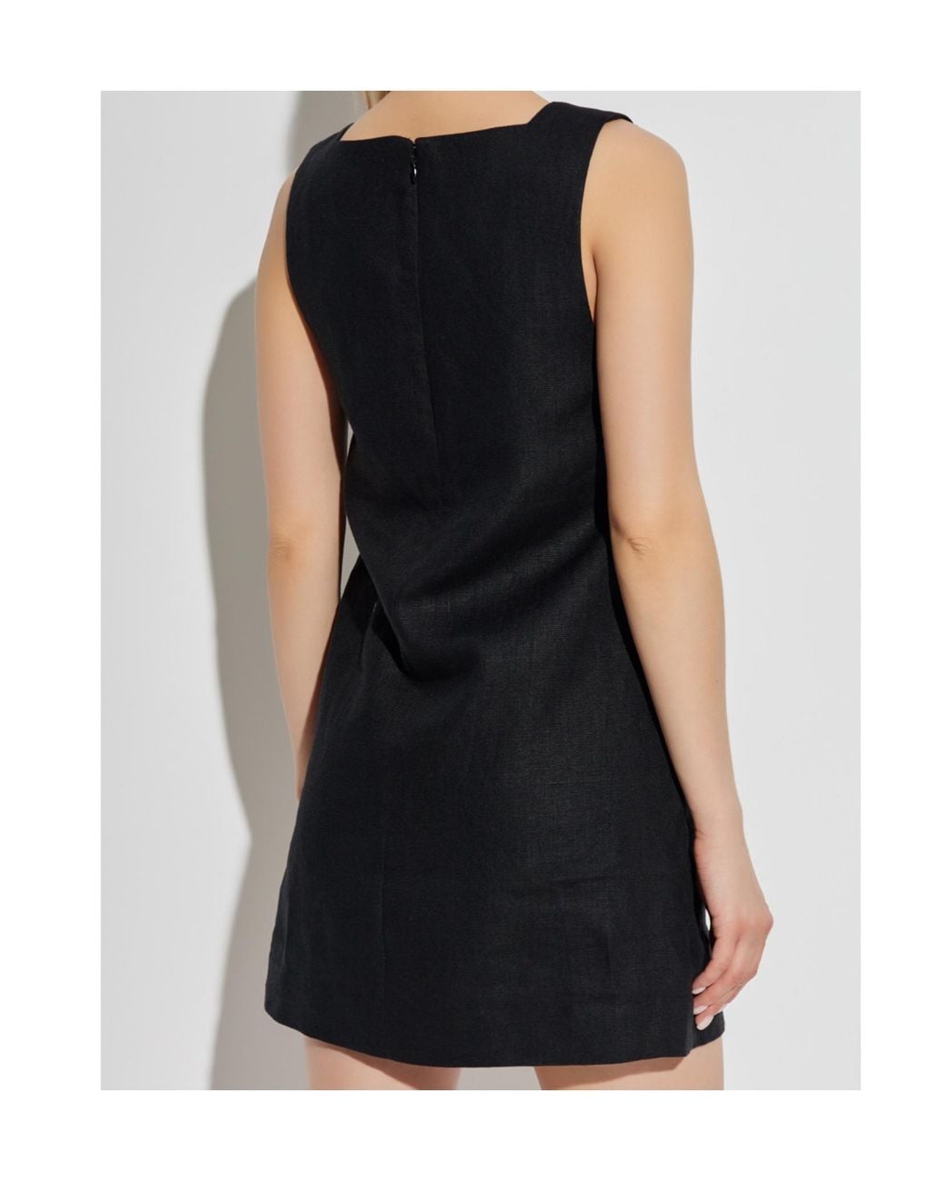 Posse Black Linen Mini Dress