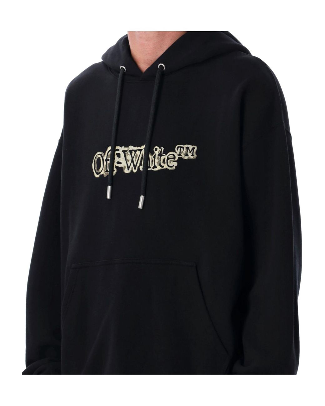 Off-White c/o Virgil Abloh Blue Cloudy Arrow Skate Drawstring Hoodie for men