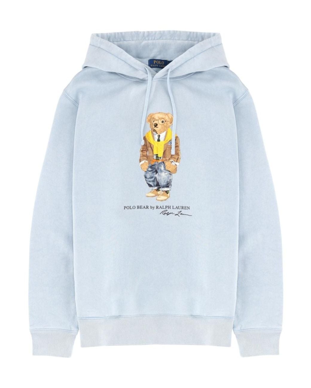 Polo Ralph Lauren Blue Logo Print Drawstring Hoodie for men