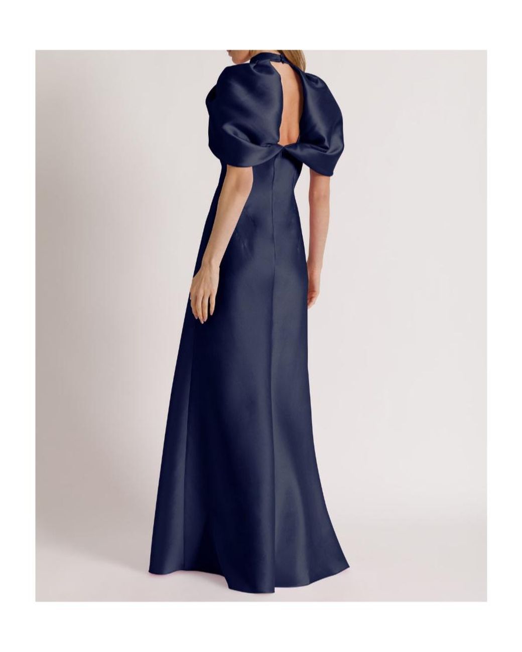 Alberta Ferretti Blue Dress With Cape Sleeves
