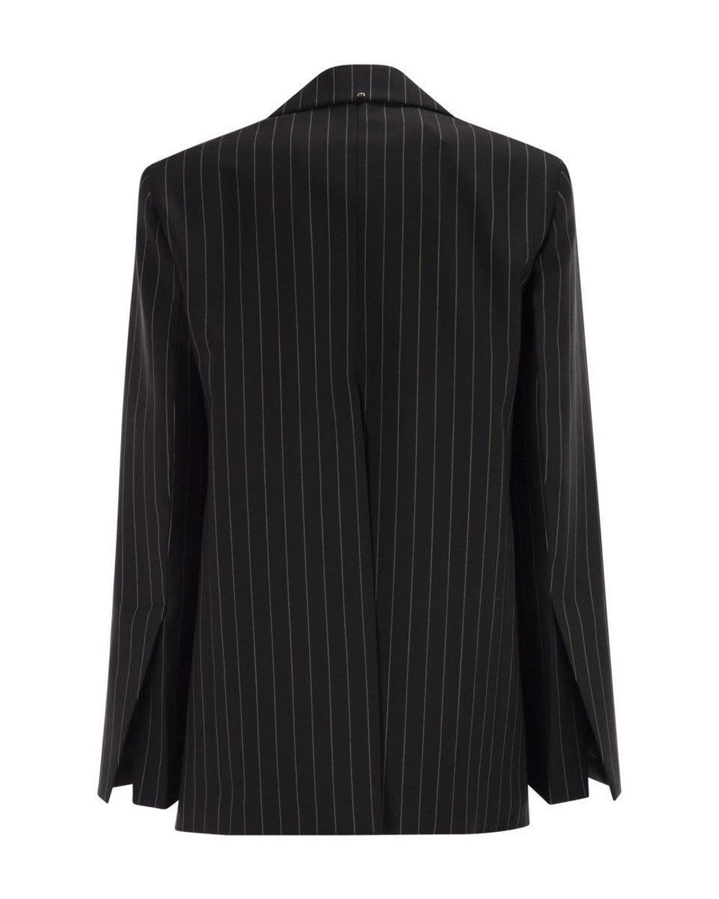 Sportmax Black Spxdivina Pinstriped Tailored Blazer