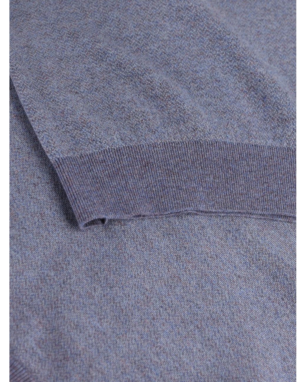 Loro Piana Blue Knitted Jumper for men
